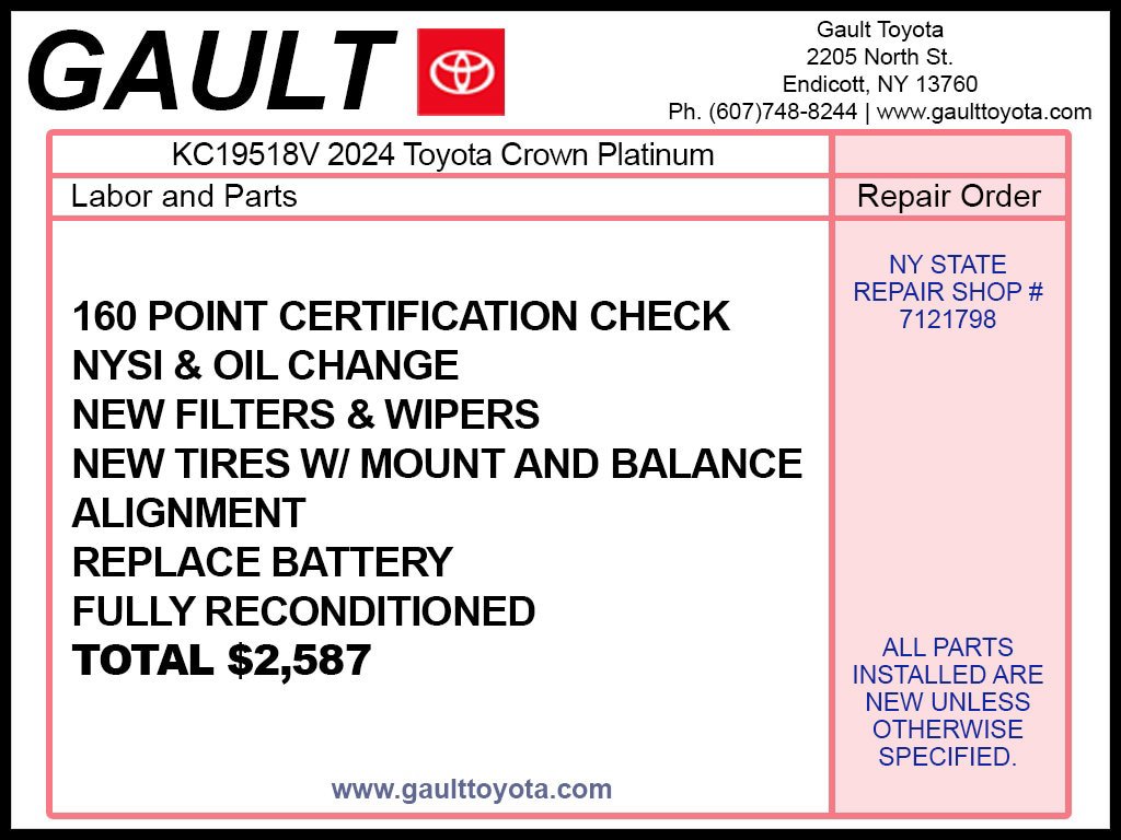 Certified 2024 Toyota Crown Platinum AWD/4WD image 2
