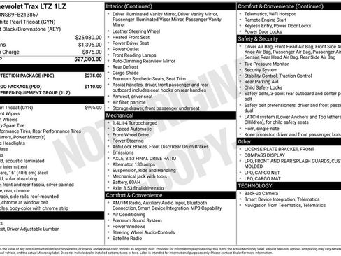 Used 2015 Chevrolet Trax LTZ w/ LPO, Protection Package FWD image 36