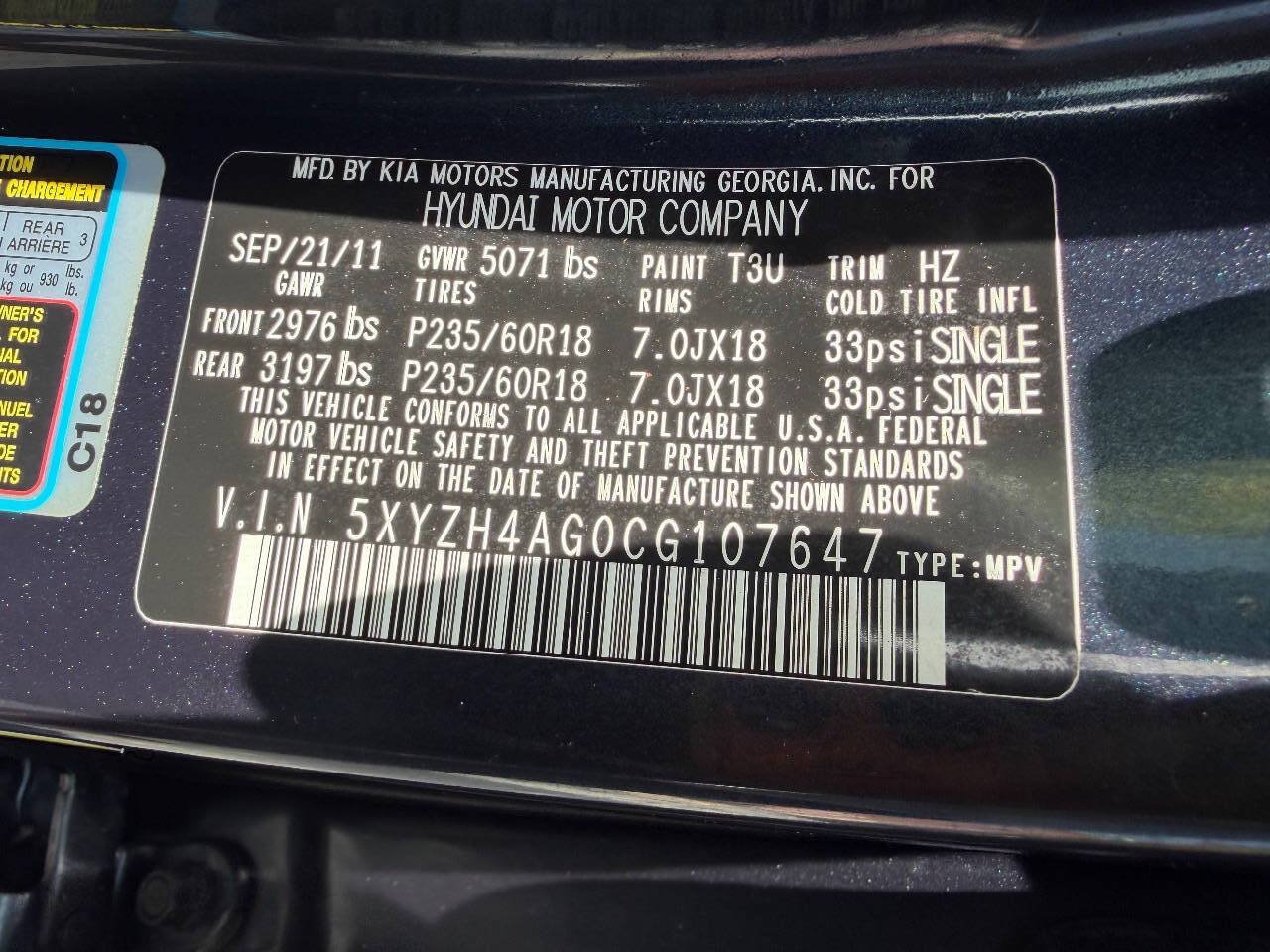 Used 2012 Hyundai Santa Fe SE w/ Premium Pkg 3 FWD image 17