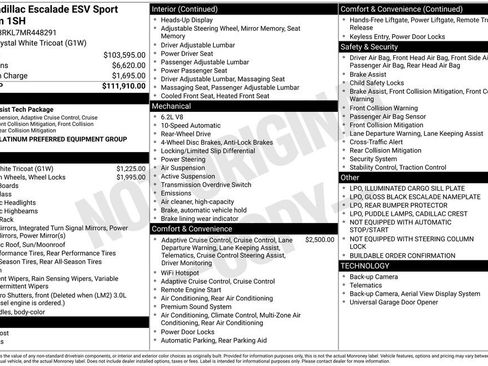 Used 2021 Cadillac Escalade ESV Sport Platinum RWD image 3