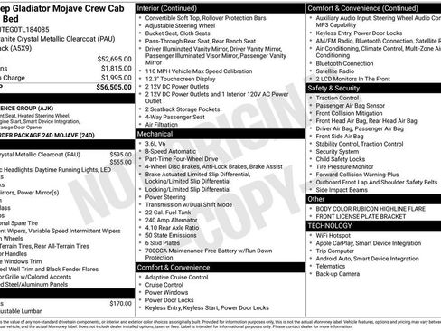 New 2026 Jeep Gladiator Mojave AWD/4WD image 5