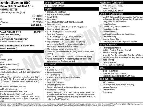 Used 2020 Chevrolet Silverado 1500 Custom w/ Custom Value Package image 6