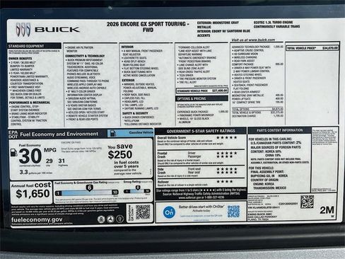 New 2026 Buick Encore GX Sport Touring w/ Advanced Technology Package image 21
