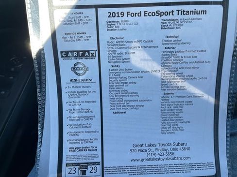 Used 2019 Ford EcoSport Titanium image 27