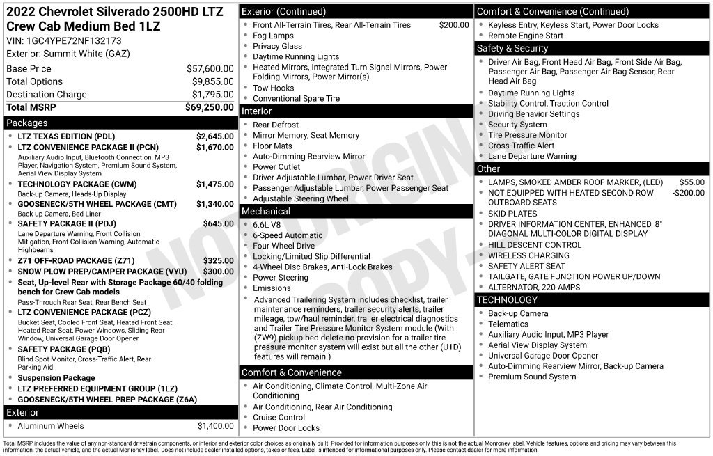 Used 2022 Chevrolet Silverado 2500 LTZ w/ LTZ Texas Edition AWD/4WD image 31
