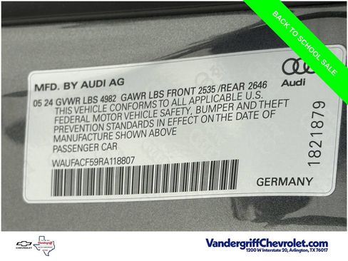 Used 2024 Audi A5 2.0T Premium Plus w/ Premium Plus AWD/4WD image 11