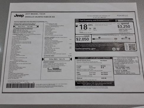 Used 2017 Jeep Wrangler Unlimited Rubicon w/ Connectivity Group image 15