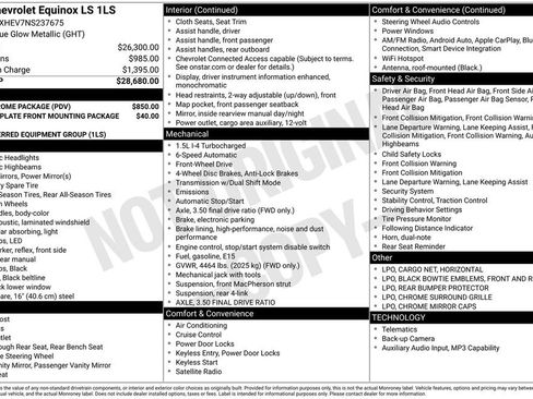 Used 2022 Chevrolet Equinox LS w/ LPO, Chrome Package FWD image 3