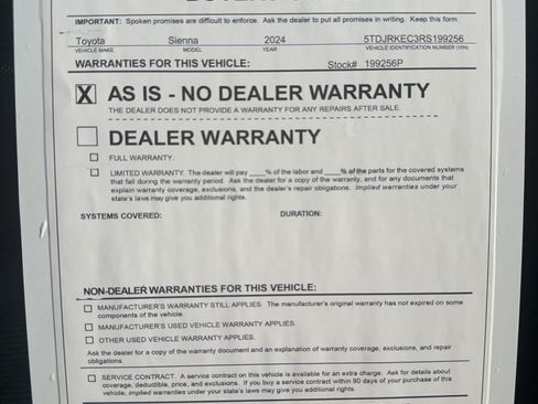 Used 2024 Toyota Sienna XLE w/ XLE Plus Package FWD image 33