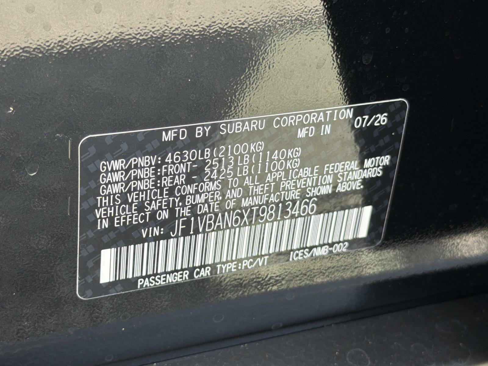 New 2026 Subaru WRX Limited AWD/4WD image 26