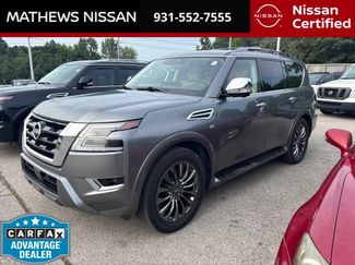Used 2022 Nissan Armada Platinum w/ Captain's Chairs Package AWD/4WD video 1