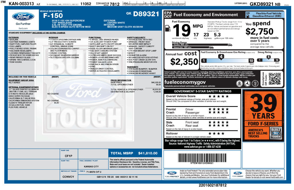 Used 2016 Ford F150 XLT AWD/4WD image 6