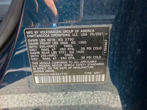 Used 2021 Volkswagen Atlas SEL Premium AWD/4WD image 25
