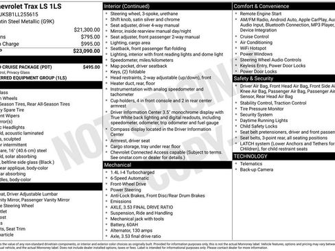 Used 2020 Chevrolet Trax LS w/ Tint and Cruise Package image 17