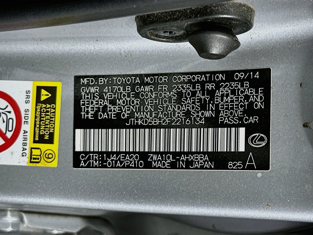 Used 2015 Lexus CT 200h w/ Seat Comfort Package FWD image 32