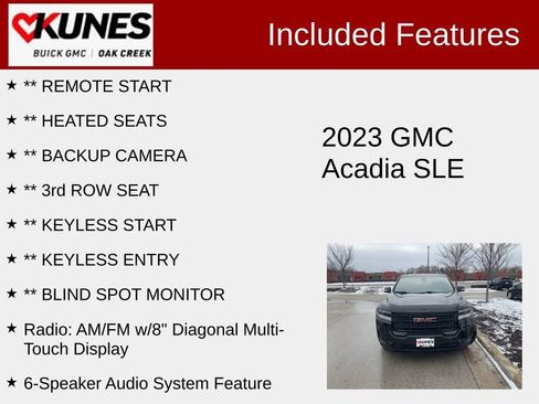 Used 2023 GMC Acadia SLE w/ Driver Convenience Package image 2