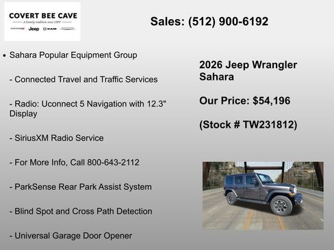 New 2026 Jeep Wrangler Sahara AWD/4WD image 18