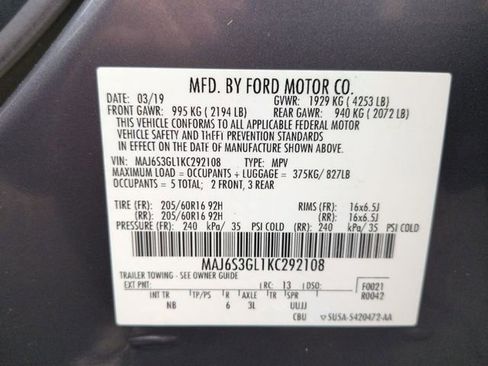 Used 2019 Ford EcoSport SE w/ SE Convenience Package image 33