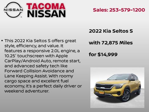 Used 2022 Kia Seltos S image 12