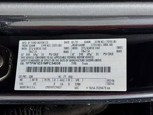 Certified 2021 Ford F150 XLT w/ Equipment Group 302A High image 35