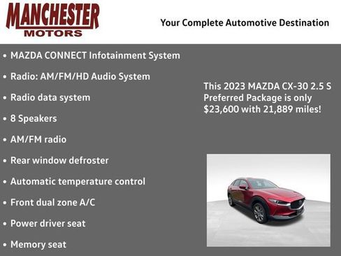 Used 2023 MAZDA CX-30 AWD 2.5 S w/ Preferred Package image 2