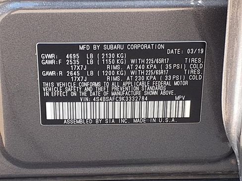 Used 2019 Subaru Outback 2.5i Premium AWD/4WD image 9