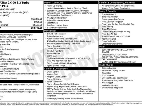 New 2026 MAZDA CX-90 3.3 Turbo w/ Premium Plus Pkg image 6
