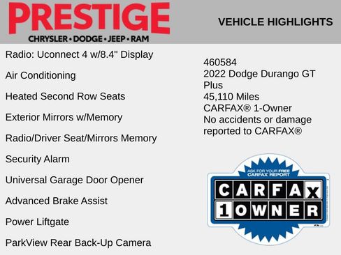 Used 2022 Dodge Durango GT RWD image 8
