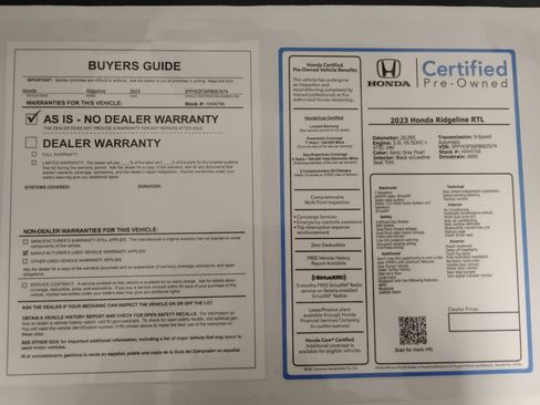 Certified 2023 Honda Ridgeline RTL image 33