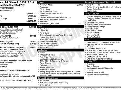 Used 2021 Chevrolet Silverado 1500 LT Trail Boss w/ Convenience Package II AWD/4WD image 2