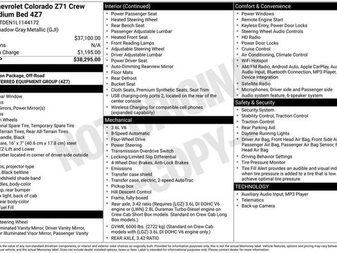 Used 2020 Chevrolet Colorado Z71 AWD/4WD image 6