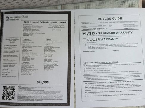 Certified 2026 Hyundai Palisade Limited FWD image 33