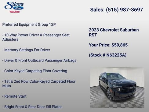 Used 2023 Chevrolet Suburban RST w/ Sport Performance Package image 7