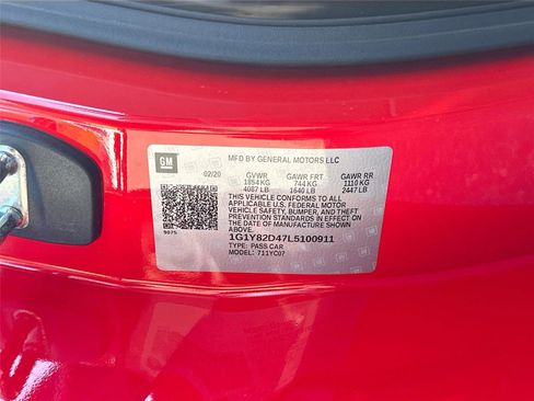 Used 2020 Chevrolet Corvette Stingray Premium Cpe w/ 3LT Preferred Equipment Group image 28