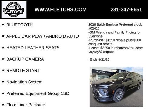 New 2026 Buick Enclave Preferred w/ Power Package AWD/4WD image 2