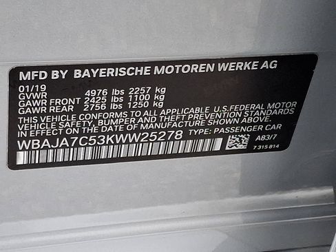 Used 2019 BMW 530i xDrive w/ Convenience Package image 27