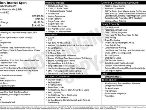 Certified 2025 Subaru Impreza 2.0i Sport AWD/4WD image 42