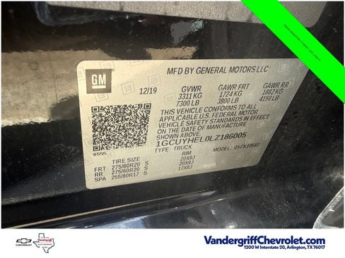 Used 2020 Chevrolet Silverado 1500 High Country w/ Technology Package AWD/4WD image 12