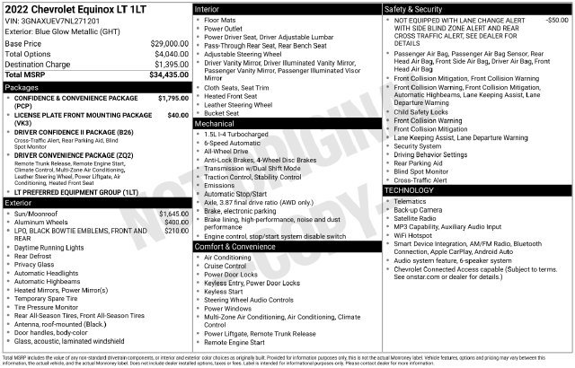 Used 2022 Chevrolet Equinox LT AWD/4WD image 9