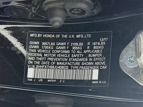 Used 2018 Honda Civic Sport Touring image 35