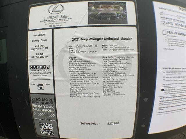 Used 2021 Jeep Wrangler Unlimited Sport AWD/4WD image 24