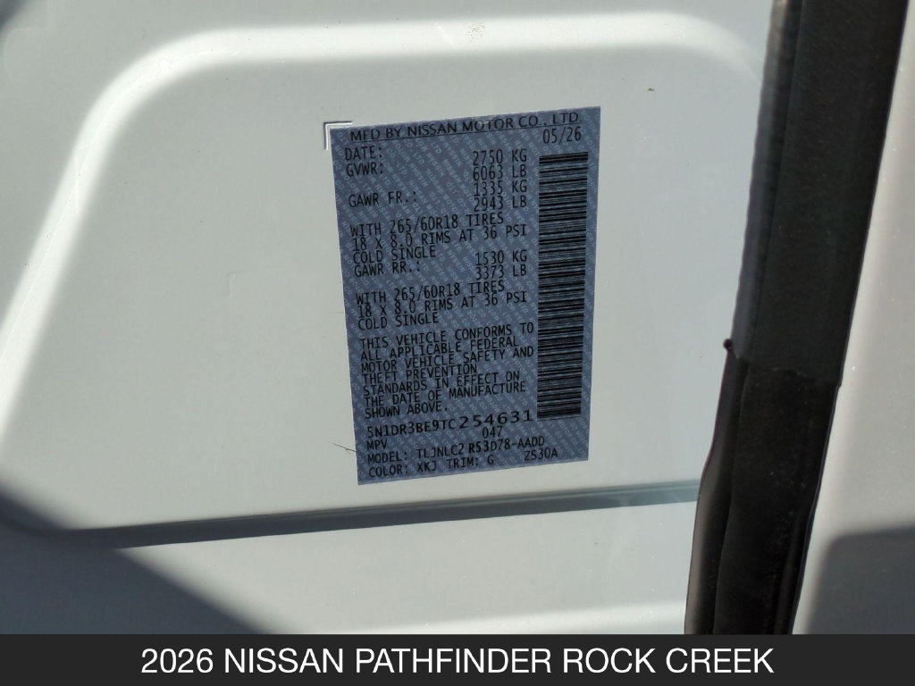 New 2026 Nissan Pathfinder Rock Creek AWD/4WD image 26