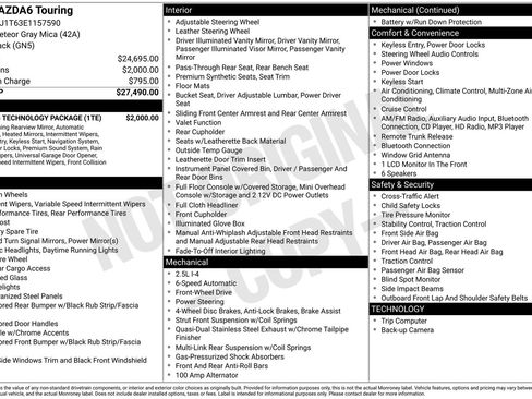 Used 2014 MAZDA MAZDA6 Touring w/ Touring Technology Package image 7