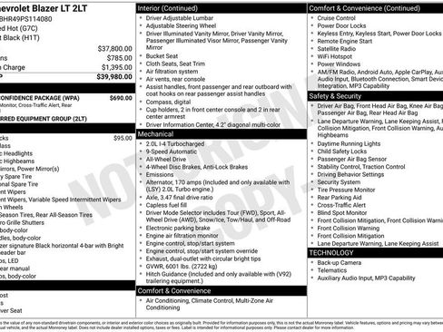 Used 2023 Chevrolet Blazer LT w/ Driver Confidence Package image 29