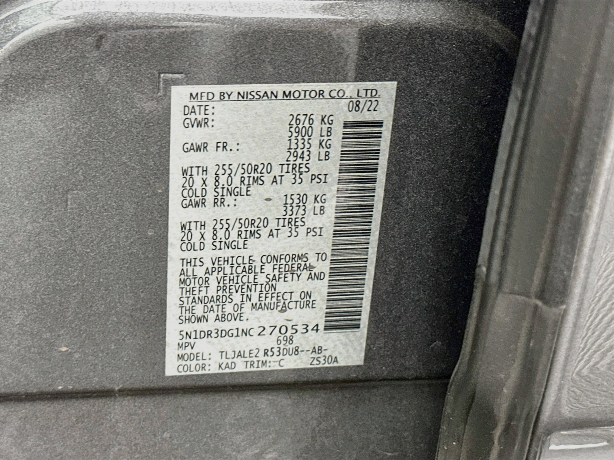 Used 2022 Nissan Pathfinder Platinum w/ Cargo Package FWD image 12
