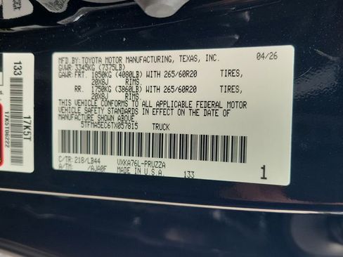 New 2026 Toyota Tundra 1794 Edition AWD/4WD image 25