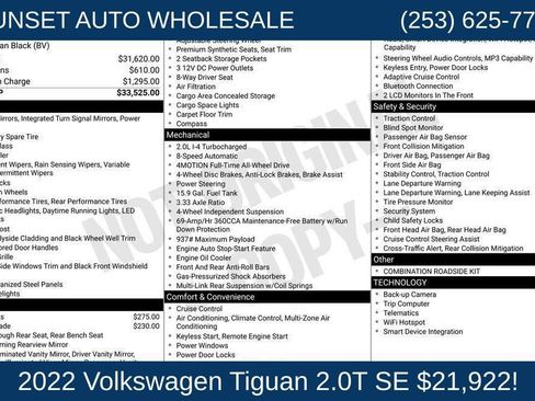 Used 2022 Volkswagen Tiguan SE AWD/4WD image 47