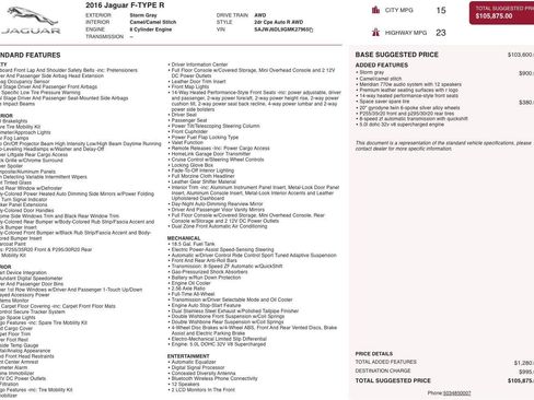 Used 2016 Jaguar F-TYPE R image 5