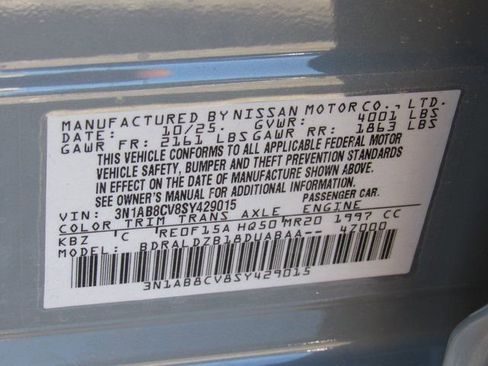 New 2025 Nissan Sentra SV w/ SV Premium Package image 14