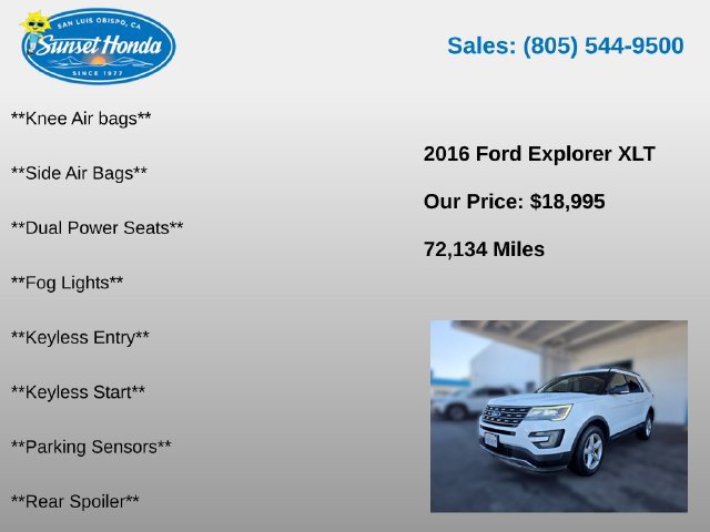 Used 2016 Ford Explorer XLT w/ Equipment Group 201A AWD/4WD image 6